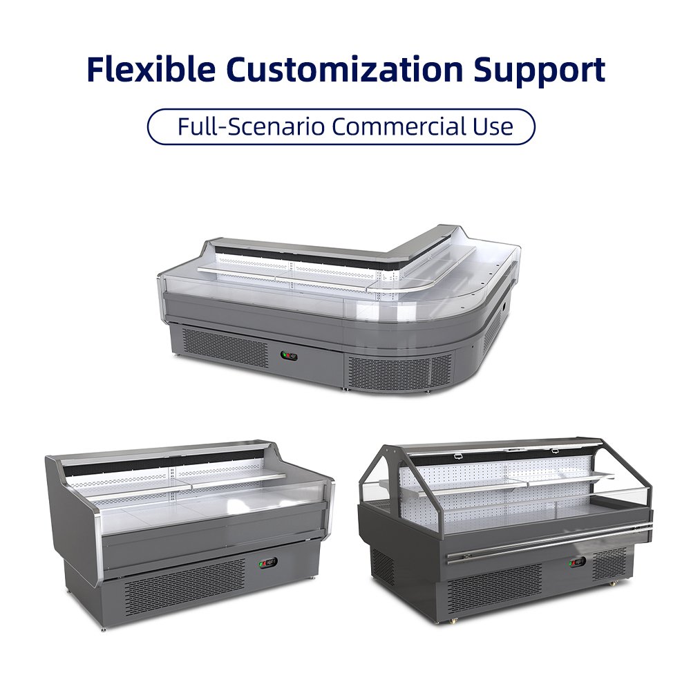 CE Certified Meat Display Case Low Noise Operation Refrigerated Counter for Deli Meat Retail Shop