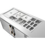 Commercial Stainless Steel Salad Bar Refrigerator Salad Prep Table Refrigerator Pizza Sandwich Counter Top Display Prep Chiller