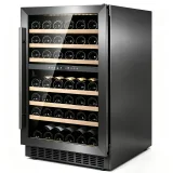 G-Touch Control  Zone Wine Cabinet With Pull Out Beech Wood Shelves