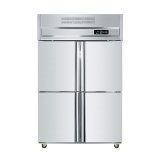Commercial Upright 4 Door Stainless Steel Kitchen Fridge Freezer