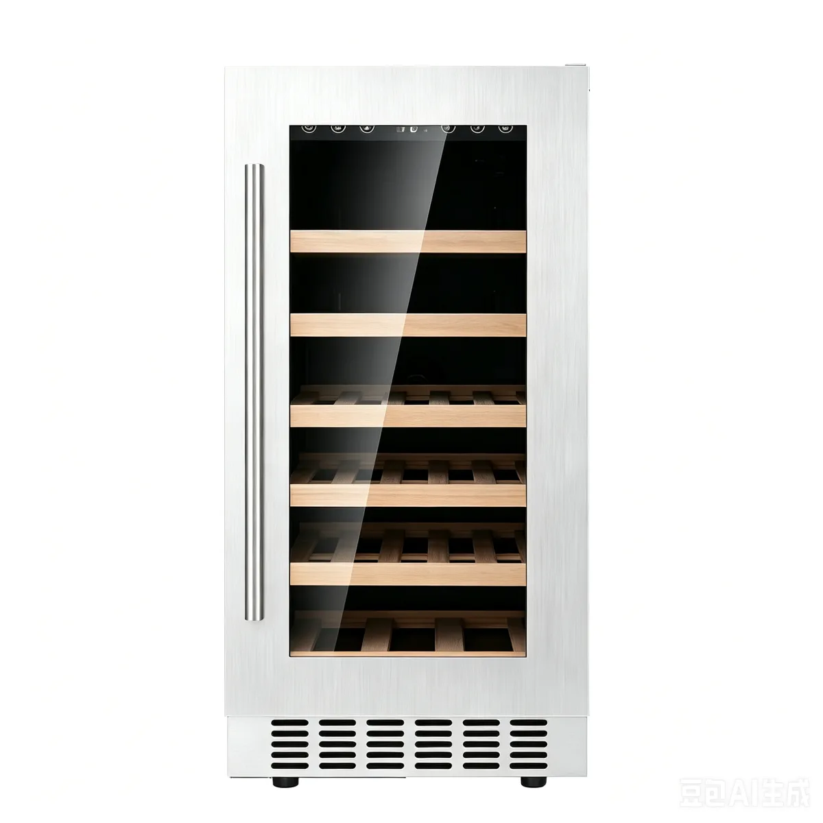 G-Stainless Steel Freestanding Wine Fridge With Pull Out Shelves