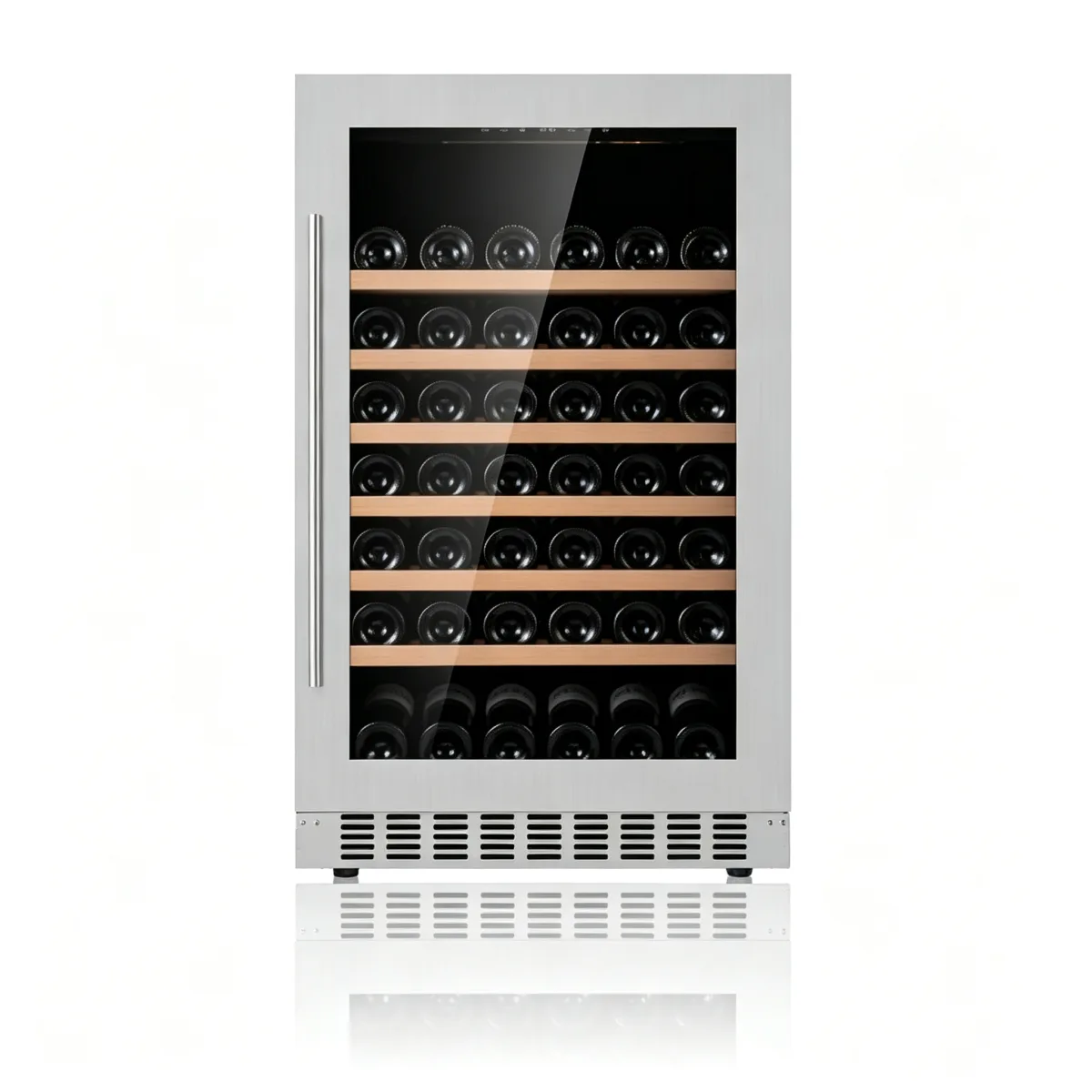 L-  Commercial Slim Wine Display Cabinet Single Door Constant Temp Wine Cooler for Cafe Hotel Restaurant