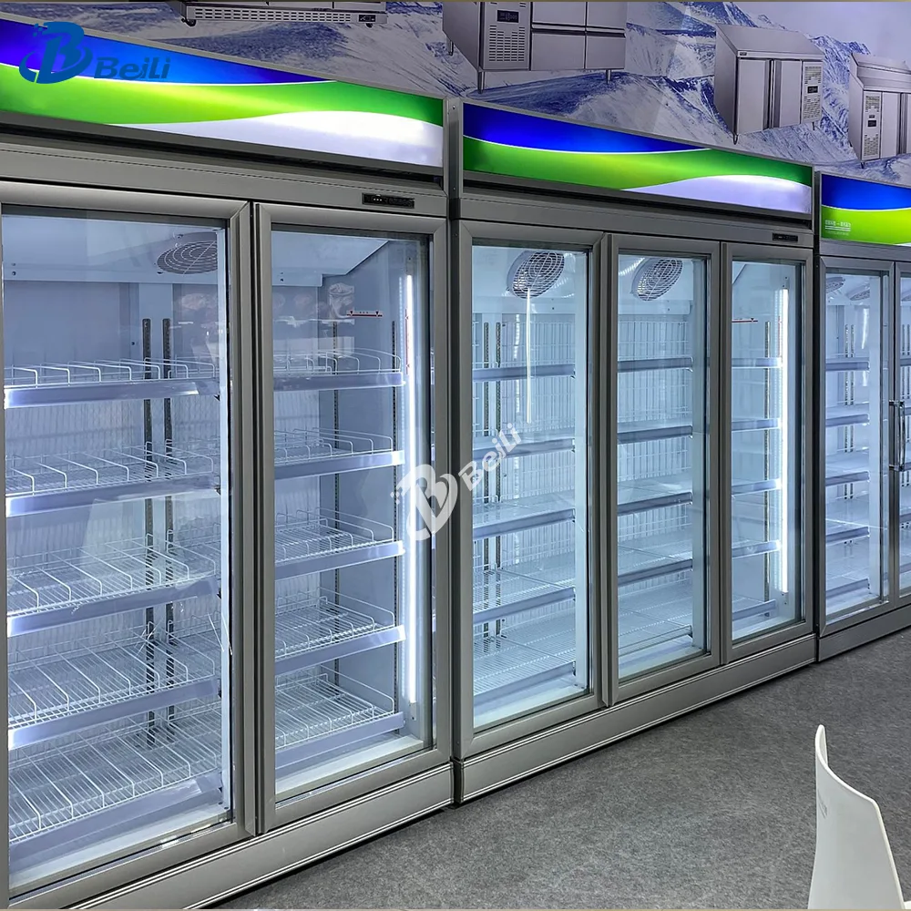 Glass Door Double Beer Fridge Freezer  Pepsi Fridge