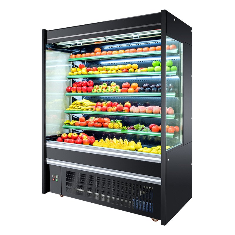 Dairy Products air Curtain Display Meat Supermarket Open Chiller