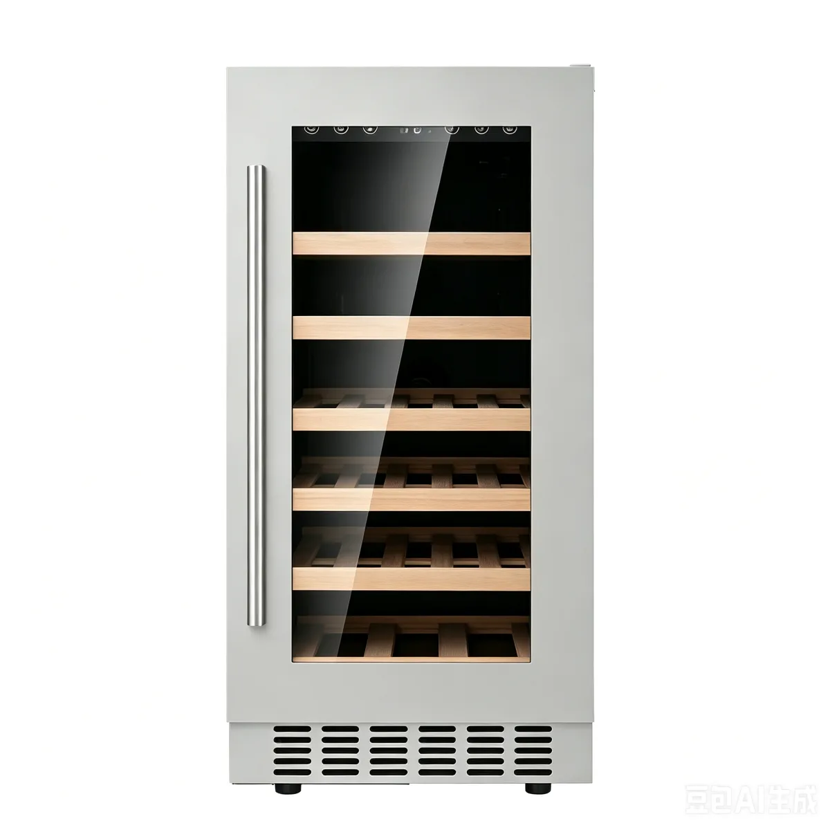 G-Stainless Steel Freestanding Wine Fridge With Pull Out Shelves
