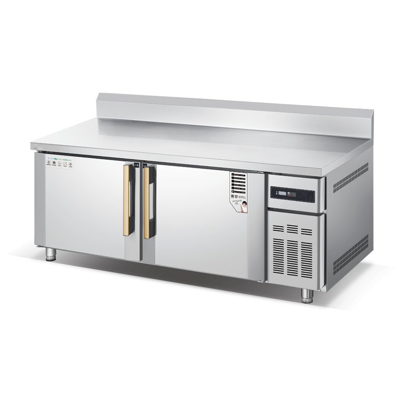 Workbench Cooler Undercounter Freezer Kitchen Refrigerated Equipment Glass Door Work Table Chiller