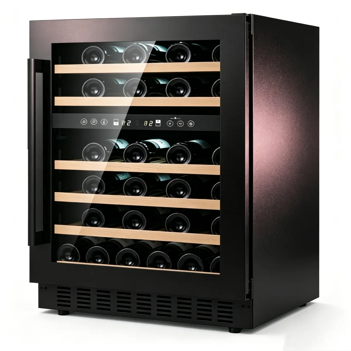 G-Touch Control  Zone Wine Cabinet With Pull Out Beech Racks