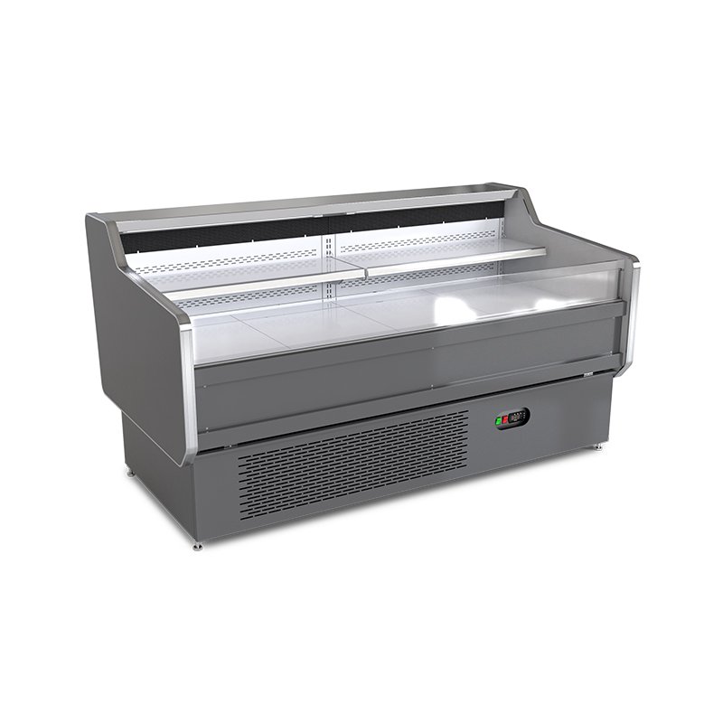 Anti-Rust Meat Display Case Large Capacity Freestanding Refrigerated Counter for Grocery Meat Section