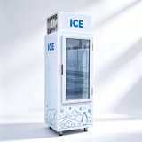 C-Custom ICE Pattern Single Door Ice Storage Freezer Fast Direct Cooling for Cold Drink Wholesale Store