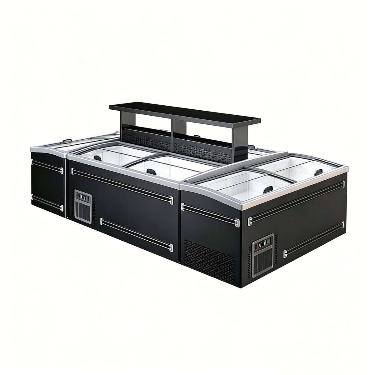 L-Supermarket Combined Island Refrigerated Showcase for Ice Cream Frozen Meat Display