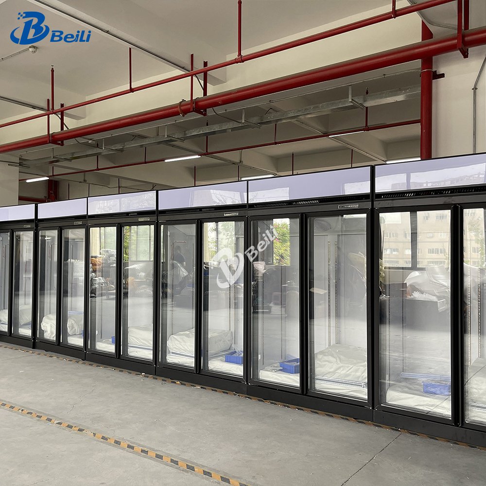 2 Door Beverage Display Drink Cooler Cabinet Chiller Fridge