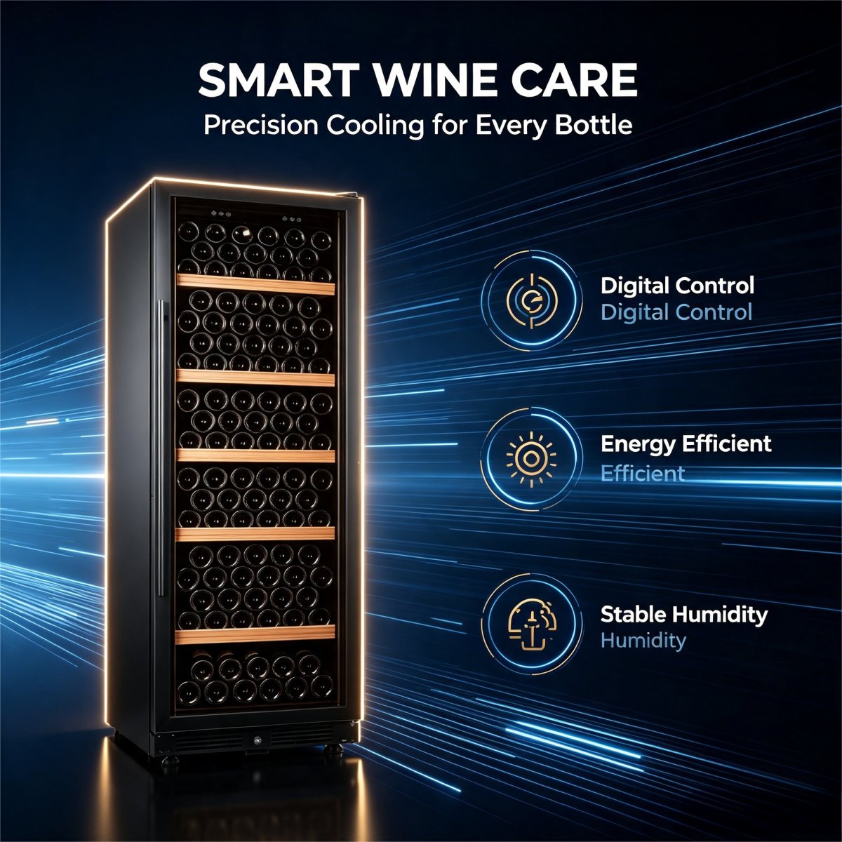 C-Direct Cooling Wine Cooler 455L Wide Temperature Range 5 To 20 Degrees For Villa