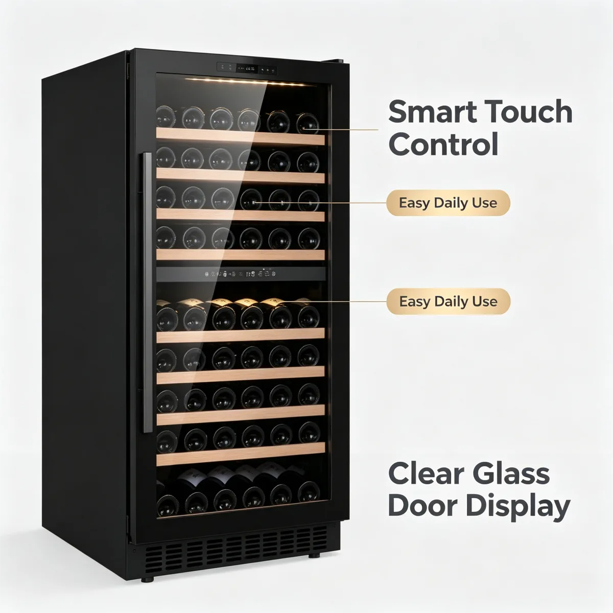 C-Single Zone Adjustable Temp Vertical Wine Storage Fridge 265L