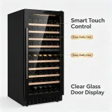 C-Single Zone Adjustable Temp Vertical Wine Storage Fridge 265L