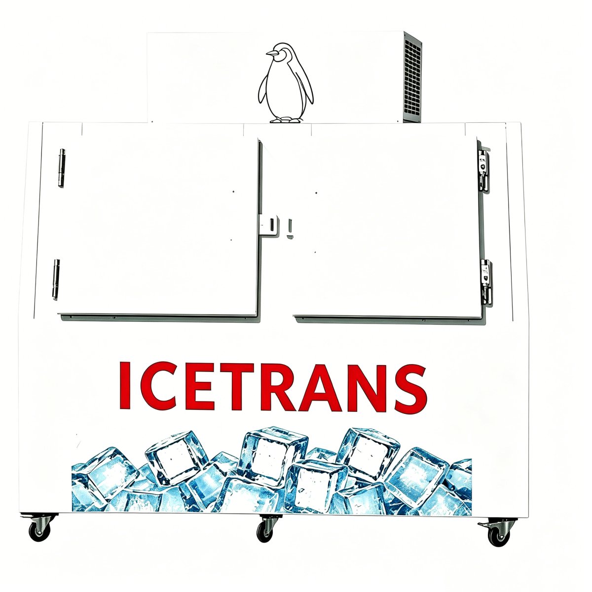 G-Heavy Duty Double Door Ice Storage Freezer for Ice Cube Wholesale Plant