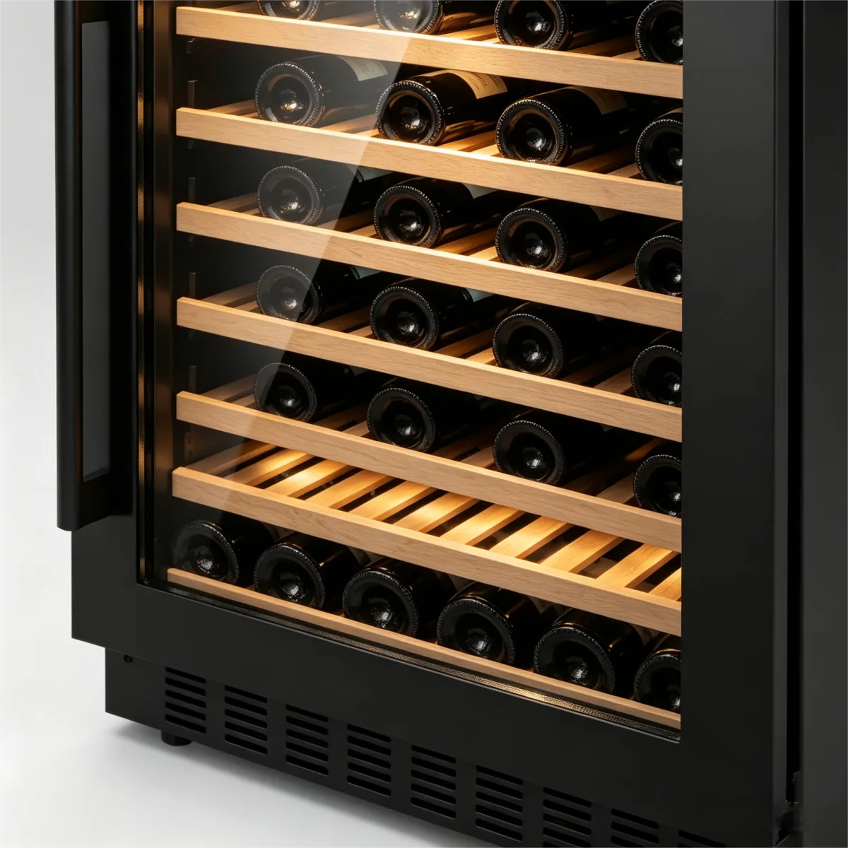 C-Black Glass Door 145L Wine Refrigerator 5~12℃ Household Wine Preservation