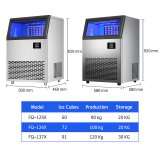 Electric Automatic Ice Maker with LED Display Square Ice for Commercial Use in Hotels Restaurants Kitchens