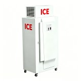 L-Stainless Steel Liner Vertical Ice Storage Freezer Portable Ice Merchandiser Freezer With Lockable Door
