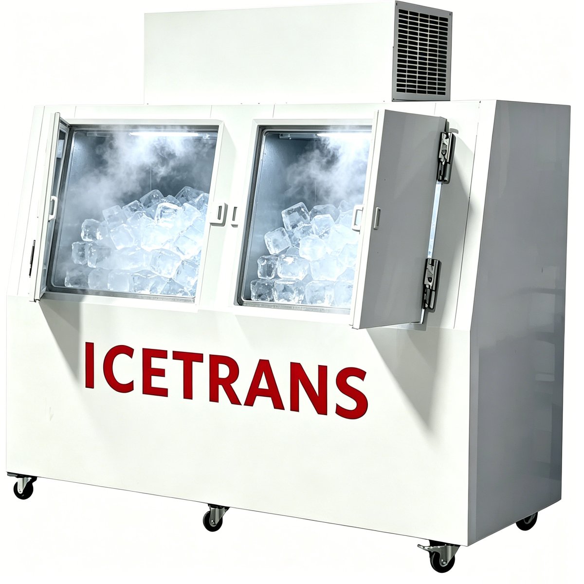 G-ICETRANS Double Solid Door Commercial Ice Storage Freezer
