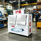 L-Commercial Ice Storage Freezer Stable Temperature Ice Holding Cabinet for Gas Station Ice Retail Business