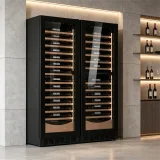 C-385L Multi-Layer Wood Rack Wine Storage Fridge Wide 5-12℃ Temperature Range