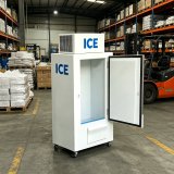 L-Portable Upright Ice Storage Freezer Heavy Duty Ice Merchandiser Freezer With Universal Casters
