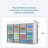 Supermarket Back Stock Refrigeration Solution Custom Glass Door Display Cooler Freezer Set OEM