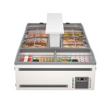 Seafood and Meat Chiller Display Cabinet Deep Chest Freezer With Glass Top