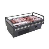 Open Top Island Meat Display Cooler Air Cooling Refrigerated Deli Showcase for Supermarket Raw & Cooked Food