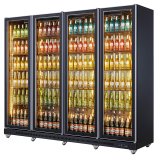 Large Capacity 3 Door Beer Bottle Cooler Glass Door Commercial Beer Fridge