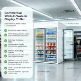 Multi-Door Commercial Display Refrigerator Large Capacity Back Stock Cooler for Supermarket Gas Station