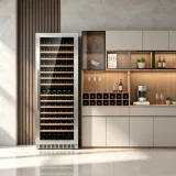 L- Compact Undercounter Commercial Wine Fridge Activated Charcoal Filter Wine Storage Cooler