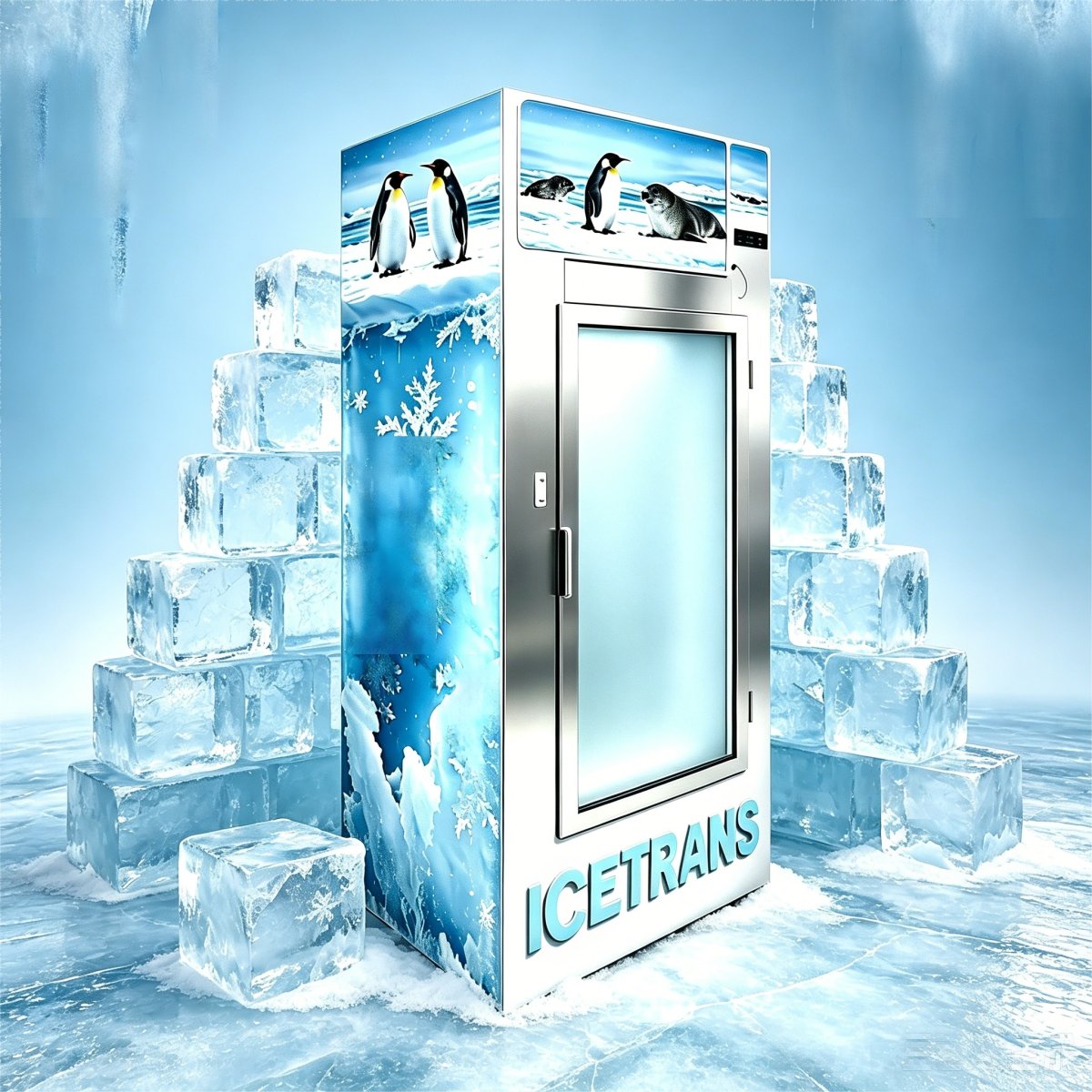 G-Big Storage Vertical Glass Door Refrigerator for Shop Use