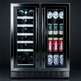G-JC-115DR 115L Built-in Freestanding Dual Zone Wine & Beverage Cooler