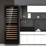 L-Hotel Mini Bar Wine Refrigerator Slim Vertical Built -in Wine Fridge With Detachable Wooden Racks