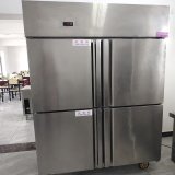 Restaurant Kitchen Stainless Steel Fan Cooling Fridge 2 Big Doors Kitchen Freezer Air Cooling Ventilated Commercial Refrigerator