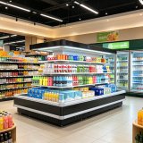 Air Cooled Double Sided Commercial Display Cooler Auto Defrost Island Display Chiller for Supermarket