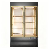 L-Commercial Double Glass Door Meat Display Refrigerator Gold Frame Constant Temperature Beef Dry Aging Fridge