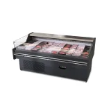 Large Capacity Air Curtain Open Meat Refrigerated Counter LED Lighting Seafood Fresh Food Combined Showcase