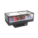 Low Noise Compressor Single Sliding Transparent Glass Chest Display Freezer