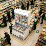 3 Door Integrated Parent-child Deep Freezer Combo Independent Dual Cooling System for Convenience Store Ice Cream Display