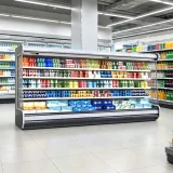 Supermarket Open Display Refrigerator Commercial Air Cooling Chiller for Meat Vegetable Fruit Drinks