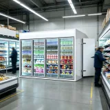 Walk-in Glass Door Display Fridge Freezer Food Grade Commercial Refrigeration Equipment