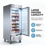 C-Catering 600L Vertical Kitchen Freezer Digital Temp Control Frozen Food Storage Cabinet