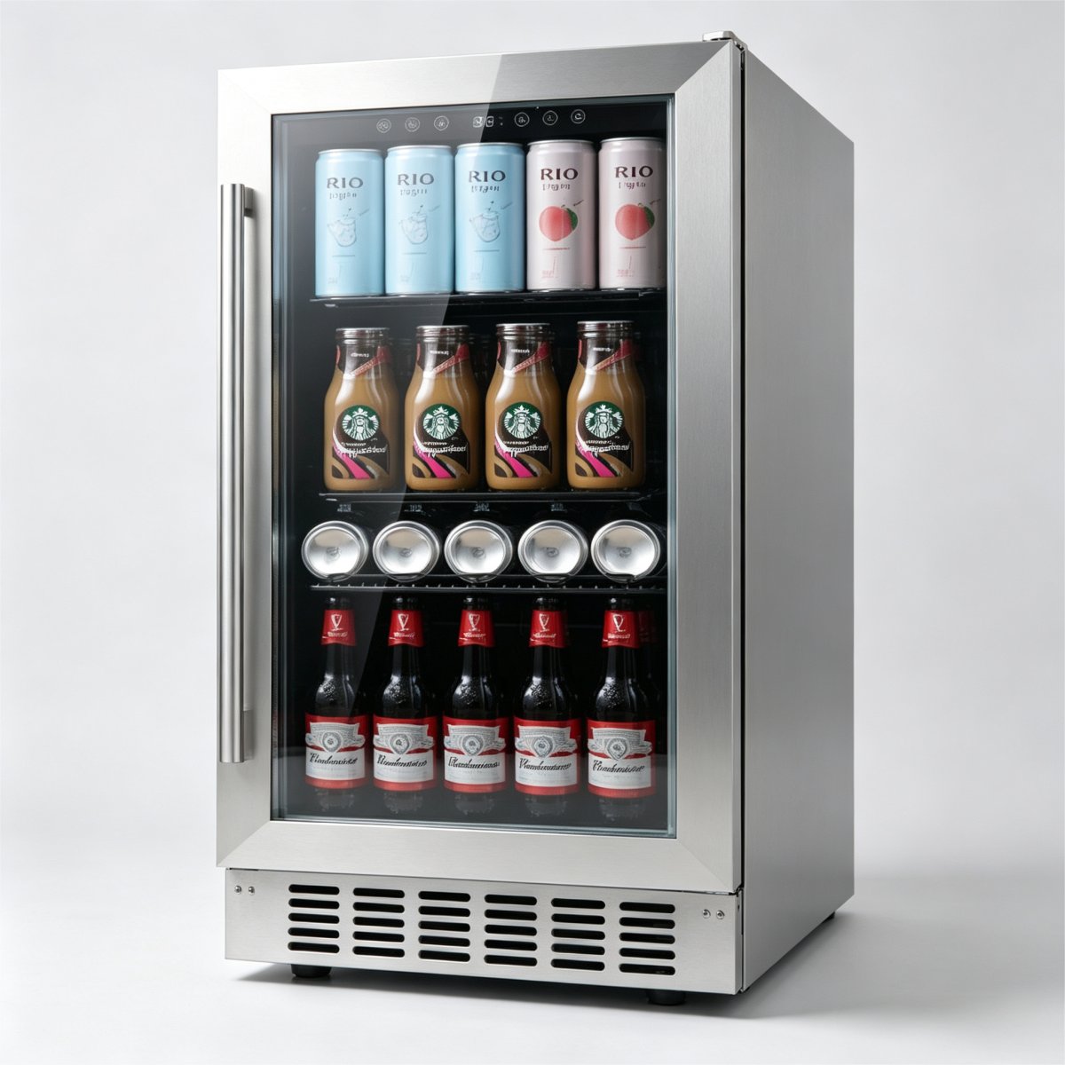 C-Household Bar Use Mini Drink Fridge 85L Vertical Beer Display Refrigerator