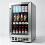C-Household Bar Use Mini Drink Fridge 85L Vertical Beer Display Refrigerator
