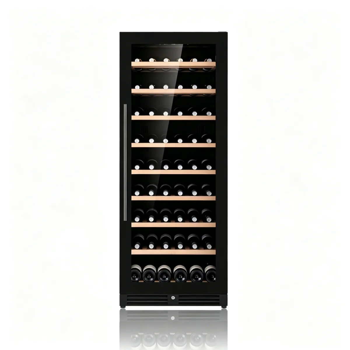 L- Activated Charcoal Filter Wine Cabinet Digital Touch Control Anti-fog Glass Undercounter Wine Cooler