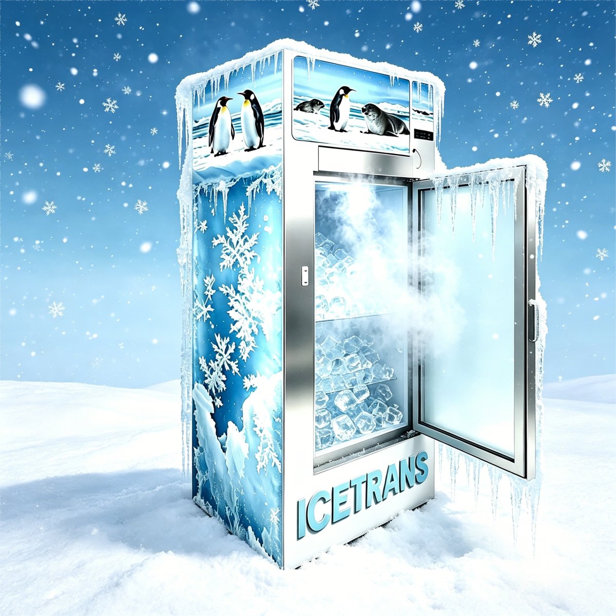 G-Snowflake Polar Design Vertical Commercial Freezer Cabinet