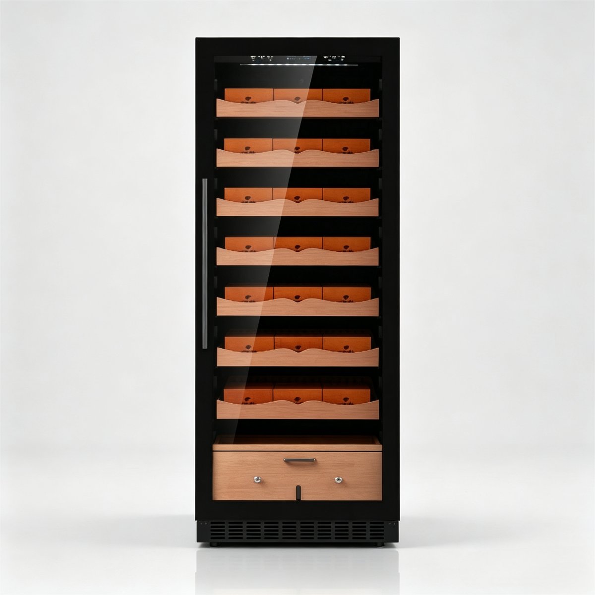 C-High Capacity Household Commercial Cigar Storage Humidor 425L Multi-Layer Cedar Shelves