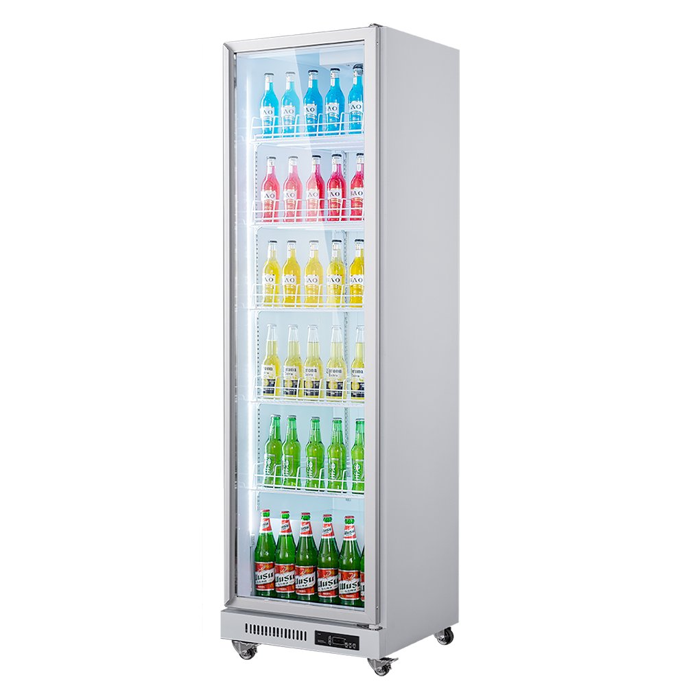 Beverage Display Cooler Refrigerator Commercial Double-Door Fridge for Water and Drinks